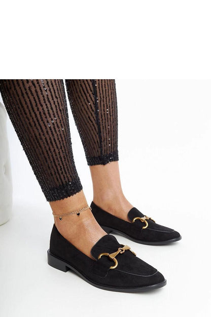 Solea luxury black moccasins with elegant buckle detail made from eco leather, showcasing their stylish and comfortable slip-on design.