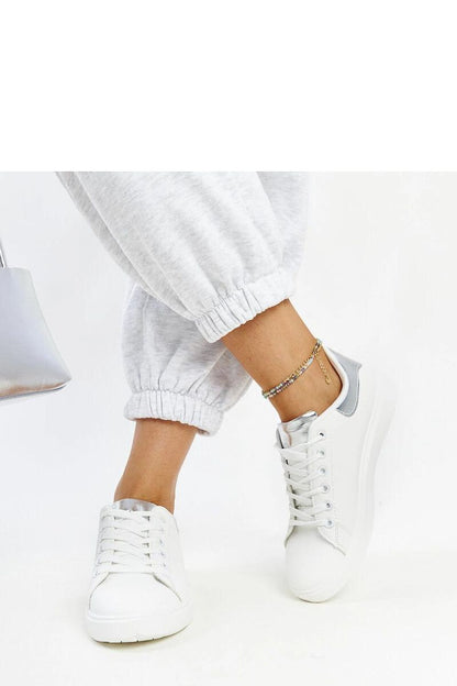 Luxury white platform sneakers by Solea, featuring eco leather Ariam style with silver accents, perfect for summer outings.