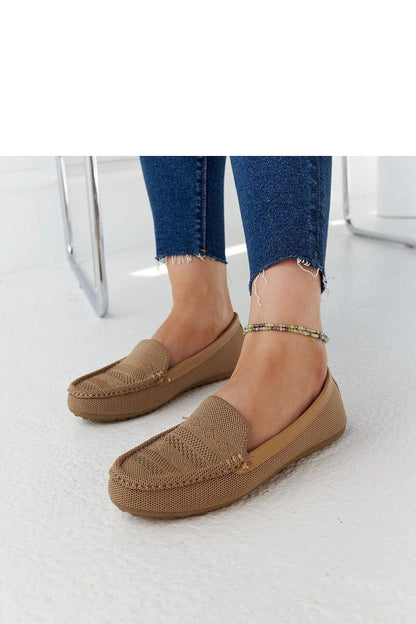 Elegant summer brown fabric loafers by Solea, featuring a stylish slip-on design with almond-shaped toes.