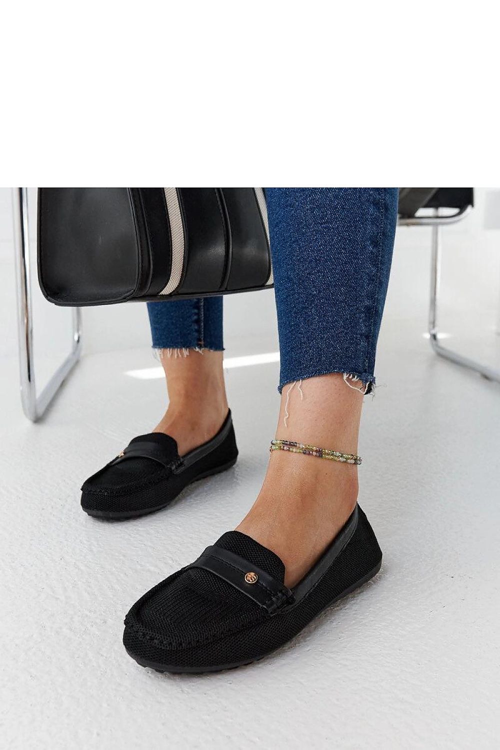 Chic profile view of Mocassin Solea Beige Loafers, designed for women, showcasing almond toe and casual elegance.