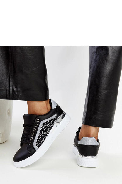 Chic black glitter platform sneakers by Solea, designed for fashion-forward individuals looking to make a statement with glitter exceptional style.