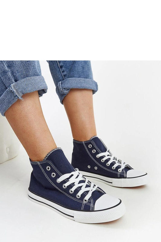 Luxury high top sneakers Eliska in navy by Solea, perfect summer footwear with a modern design.