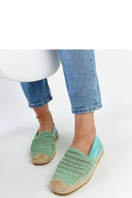 Elegant Solea Gordana mint espadrilles featuring a comfortable beige rubber sole, ideal summer footwear for effortless chic.