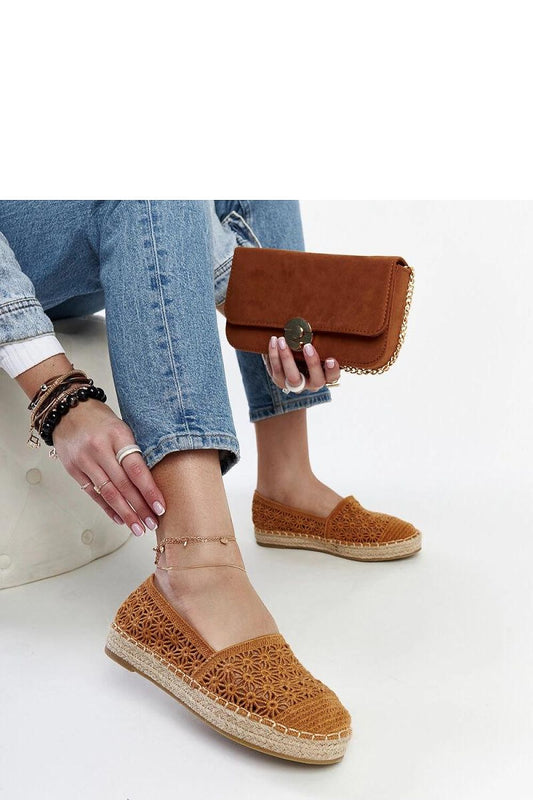 Solea stylish brown lace espadrille on the Samra platform, showcasing elegance and comfort for summer outings, available in EU sizes 36-41. Perfect for any summer wardrobe.