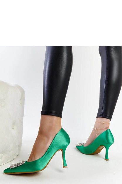 Stylish beige satin high heel pumps by Solea, designed for comfort and elegance with rhinestones, suitable for dressy summer evenings.