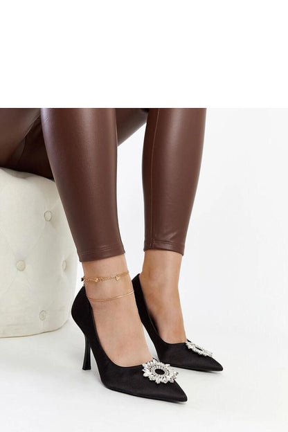 Sophisticated Susegana pointed toe green heels with luxurious zircon accents, a must-have for any elegant wardrobe.