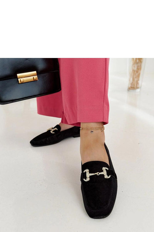 Luxury black velvet moccasins for women by Solea, accented with gleaming zircons, showcasing a modern square toe design, perfect for elegant summer styling.