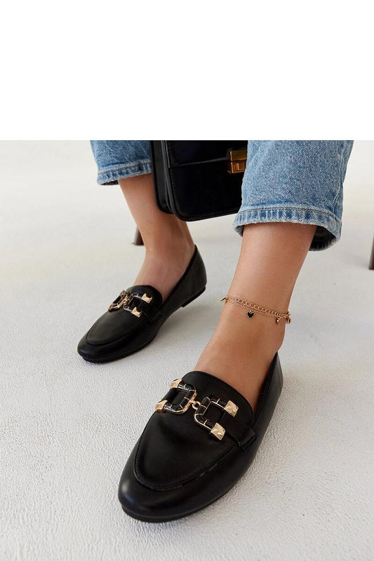 Chic black eco leather moccasin loafers with buckle from Solea, perfect for summer styling, showcasing modern design and ultimate comfort.