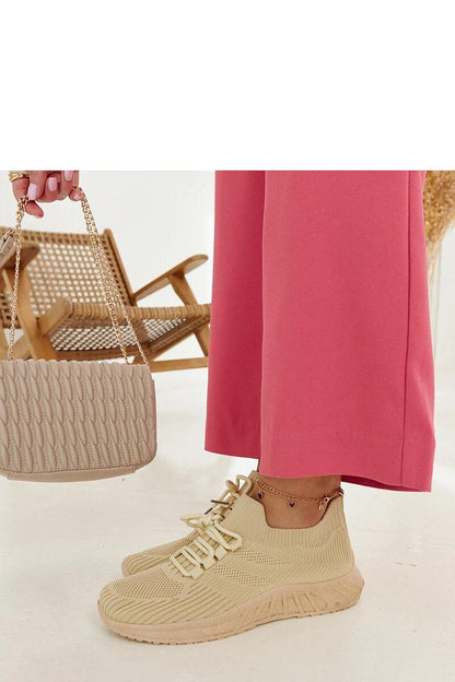 Elegant beige fabric sneakers Ornella by Solea, showcasing lightweight summer footwear perfect for warm days.