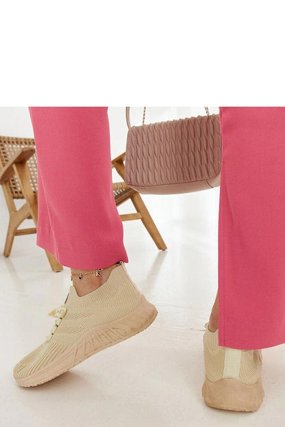 High-quality beige fabric sneakers Ornella by Solea, featuring a chic design for versatile summer outfits.