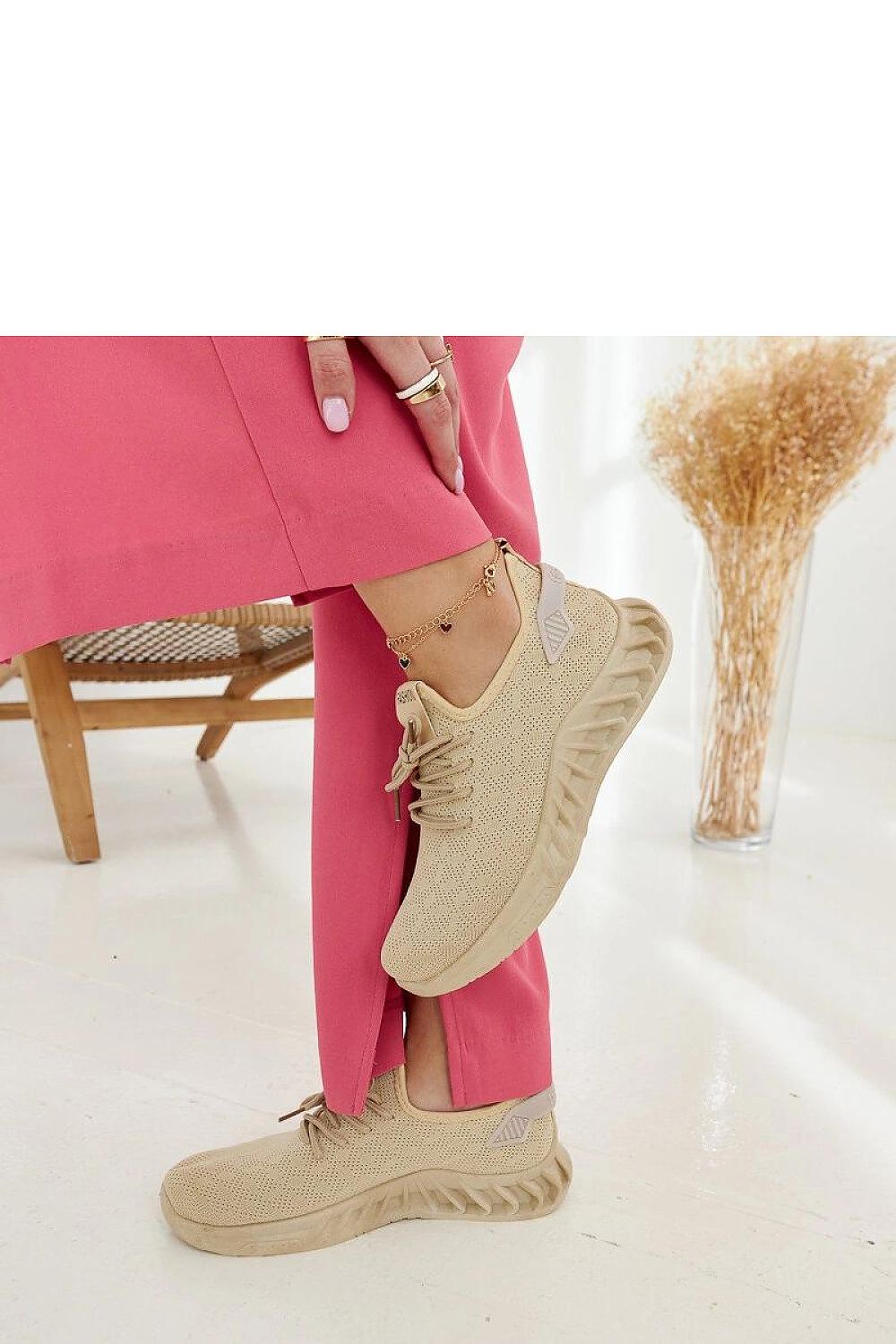 Solea Mira Beige Fabric Sneakers showcasing luxury style and comfort, ideal for summer wear.