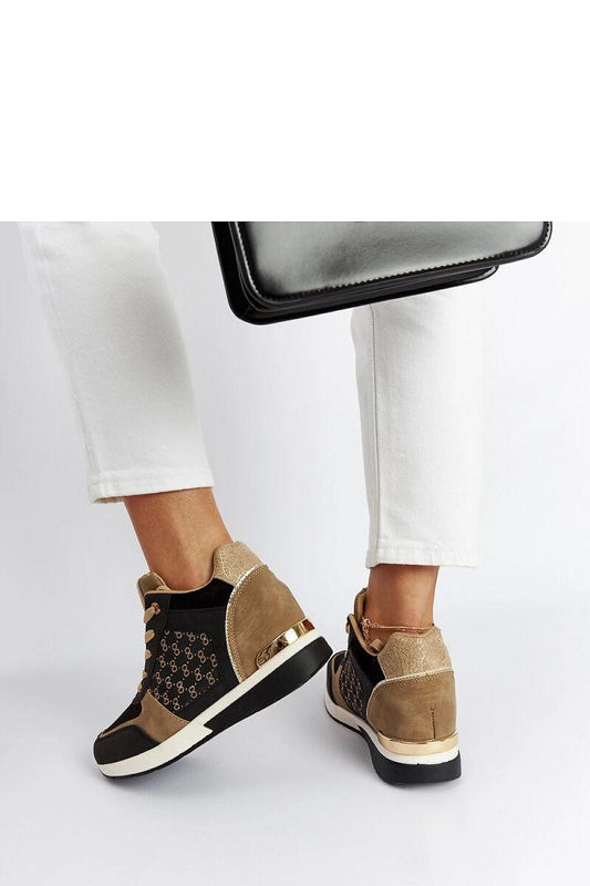 Solea Black Eco-Leather Wedge Sneakers showcasing stylish design and 7.5 cm heel, perfect summer footwear for women.