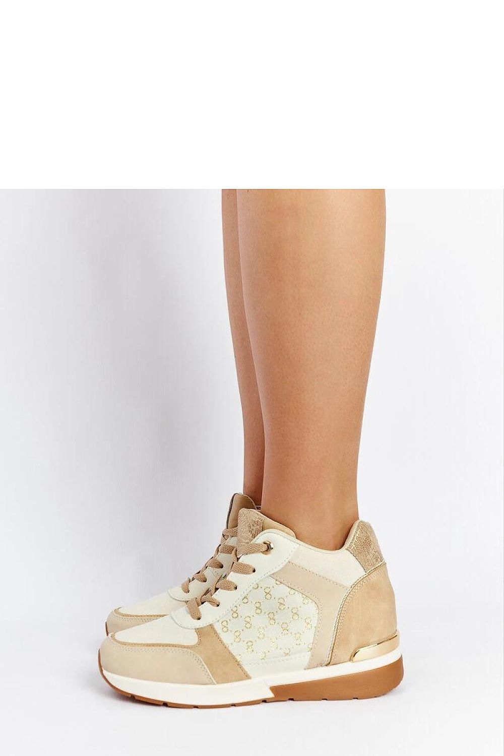 Side view of Solea Black Eco-Leather Wedge Sneakers, showcasing the sleek design and comfortable wedge heel for chic summer style.