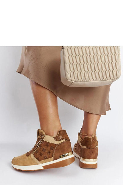 Solea luxury brown wedge sneakers with lace-up closure, perfect for chic summer outings.