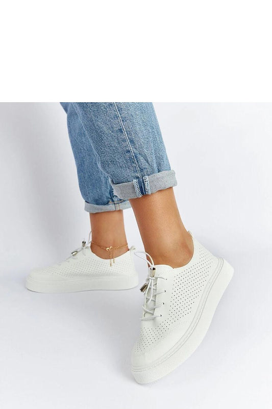 Solea Luxury White Perforated Eco-Leather Sneakers for summer, showcasing lightweight design with ventilation suitable for EU sizes 36-41.