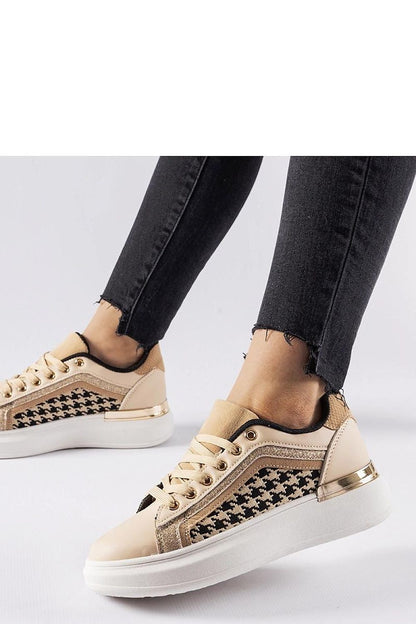 Solea Briercliff Elegant Beige Glitter Sneakers showcasing eco-leather design, round toe for comfort and stylish glitter pattern, ideal for women’s summer fashion.