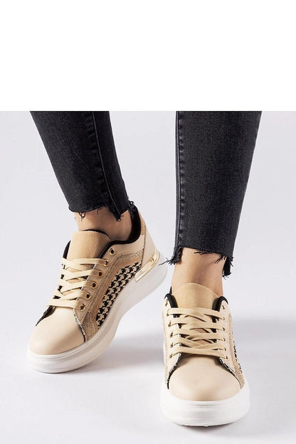 Solea Briercliff Elegant Beige Glitter Sneakers displayed in various sizes, emphasizing fashionable eco-leather construction and comfort, a must-have for stylish women.