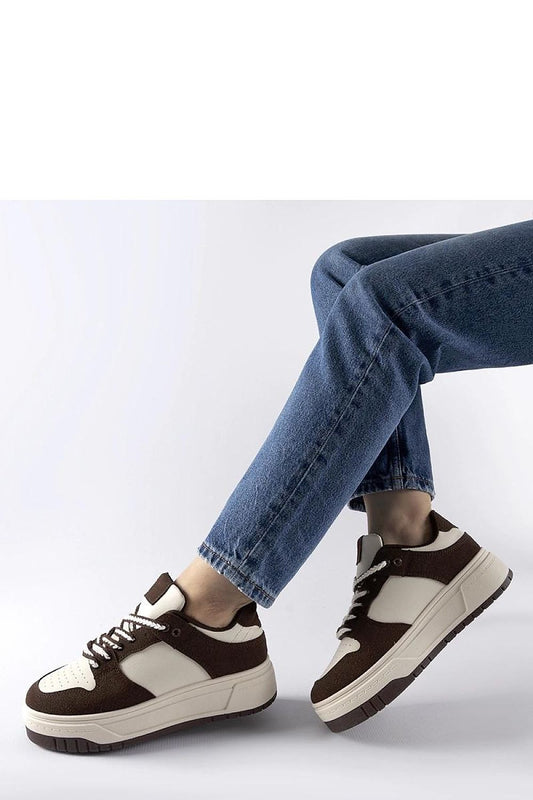 Side view of luxury brown platform sneakers Crim by Solea, illustrating high-quality faux suede leather and elegant summer styling.
