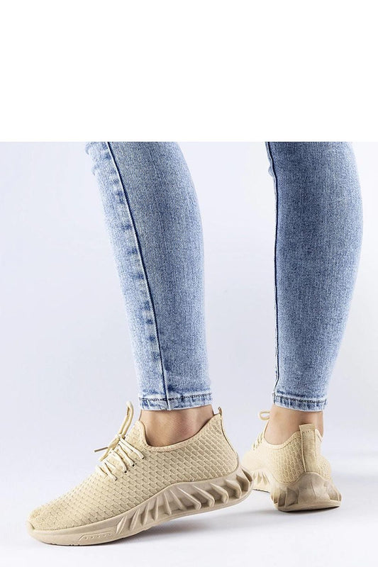 Solea Beige Fabric Sneakers showcasing a stylish design with a 4cm heel height, perfect for summer comfort.