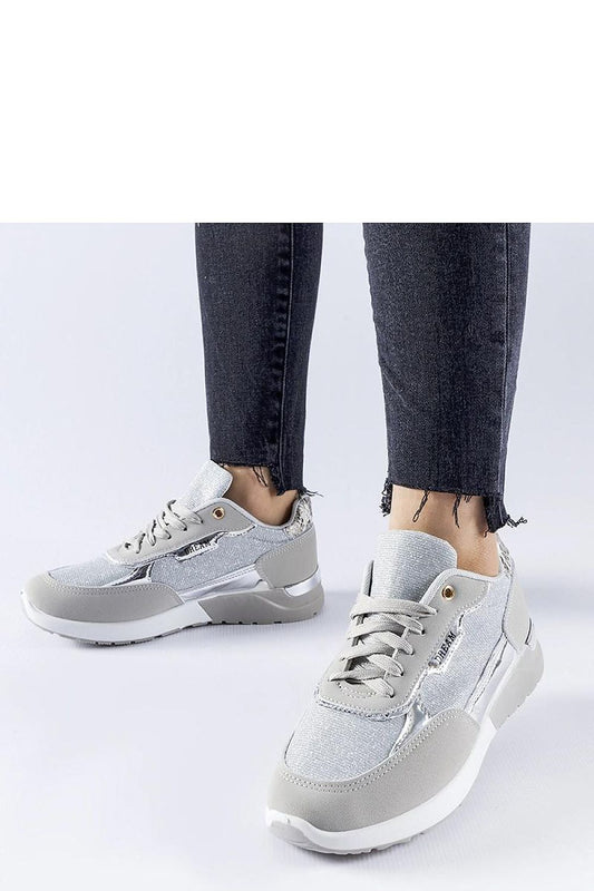 Solea stylish gray brocade sneakers showcasing a luxury lace-up design, perfect for elegant spring and summer casual outfits.