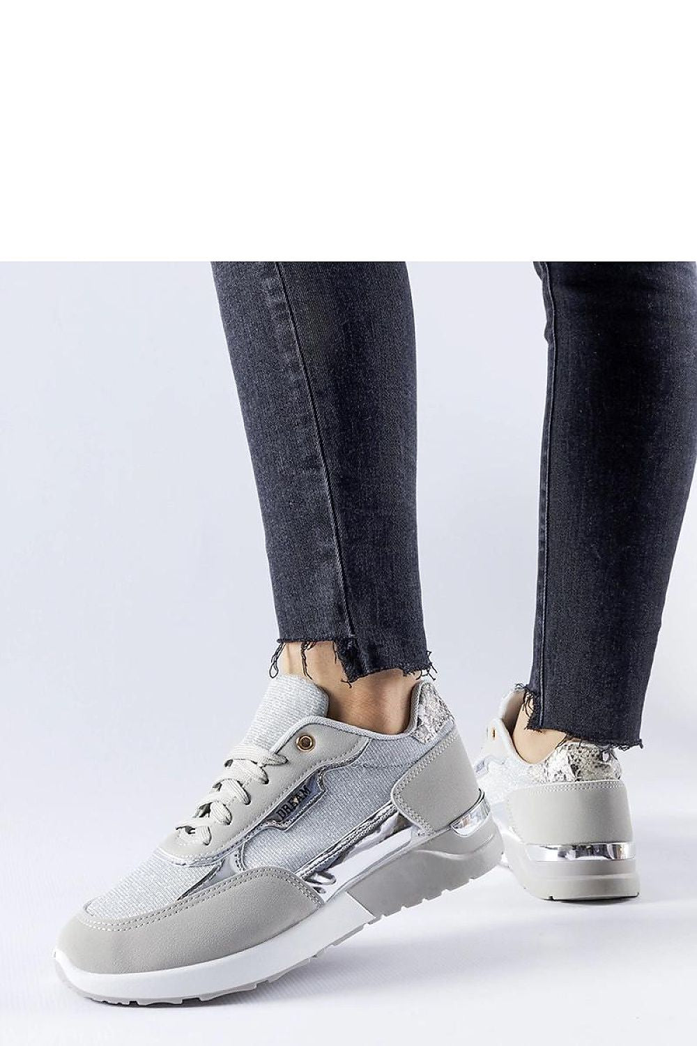 Elegant Solea Gray Brocade Sneakers featuring stylish lace-up design, perfect for casual spring and summer outfits, available in EU sizes 36-41 and US sizes 5.5-10.5.