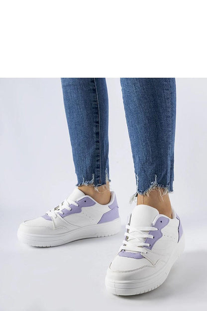 Solea elegant white sneakers with purple accents, crafted from eco-friendly leather, perfect for summer styling. Available in EU sizes 36-41 and US sizes 5.5-10.5.