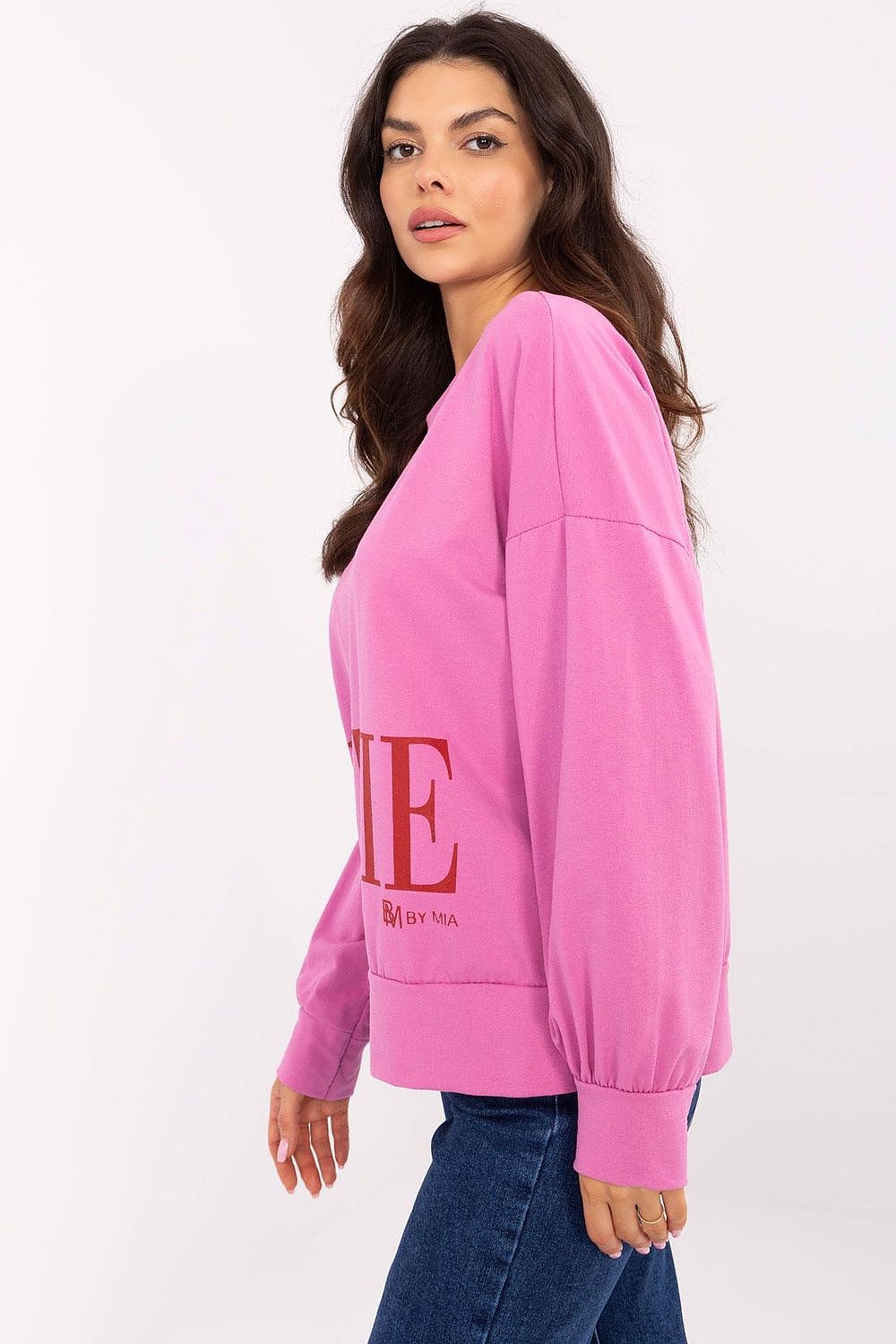 Luxury Italy Moda Women’s Cotton-Blend Sweatshirt in EU 0 / US 2 showcasing a trendy inscription and comfort fit.