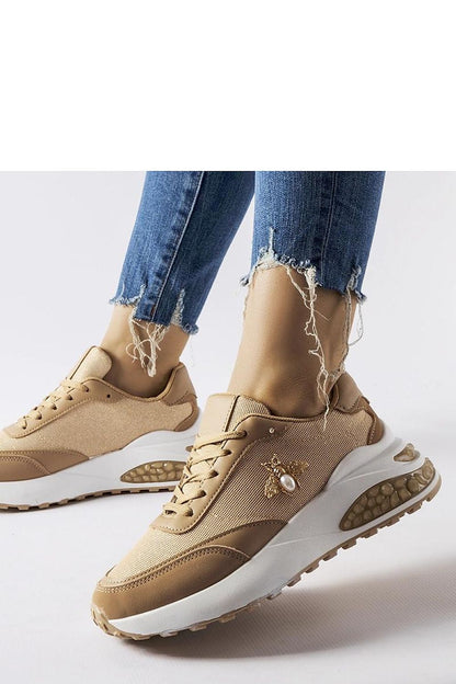 Solea Acciano Eco-Leather Sneakers in elegant brown and white, showcasing intricate decorative stitching, perfect for a stylish spring and summer look, available in EU sizes 36-41 and US sizes 5.5-10.5.