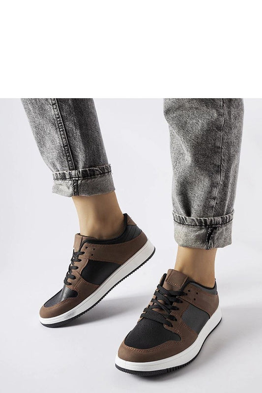 Elegant brown and black Jacqueline Eco-Leather Sneakers for women by Solea, showcasing a stylish lace-up design perfect for luxury casual wear.