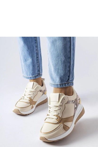 Stylish beige wedge sneakers from Solea featuring durable rubber sole, ideal for comfort and trendy summer outfits.