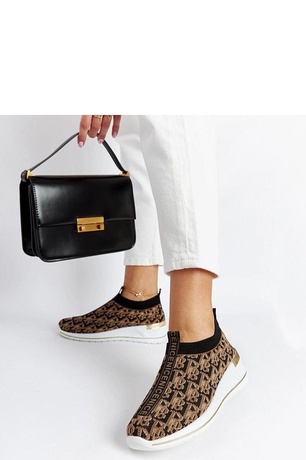 Fashionable Solea Black-Brown Slip On Tartano Shoes displayed in multiple sizes, designed for women's comfort and versatility in summer fashion.