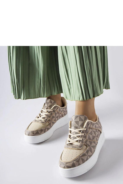 Elevate your style with Solea's luxurious beige sneakers featuring Sands monogram, perfect for women sizes EU 36-41, combining sporty elegance with eco leather.