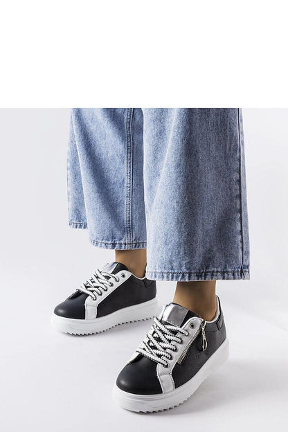 Solea luxurious women's black platform sneakers Romola in eco leather, ideal for stylish comfort and chic everyday outfits.