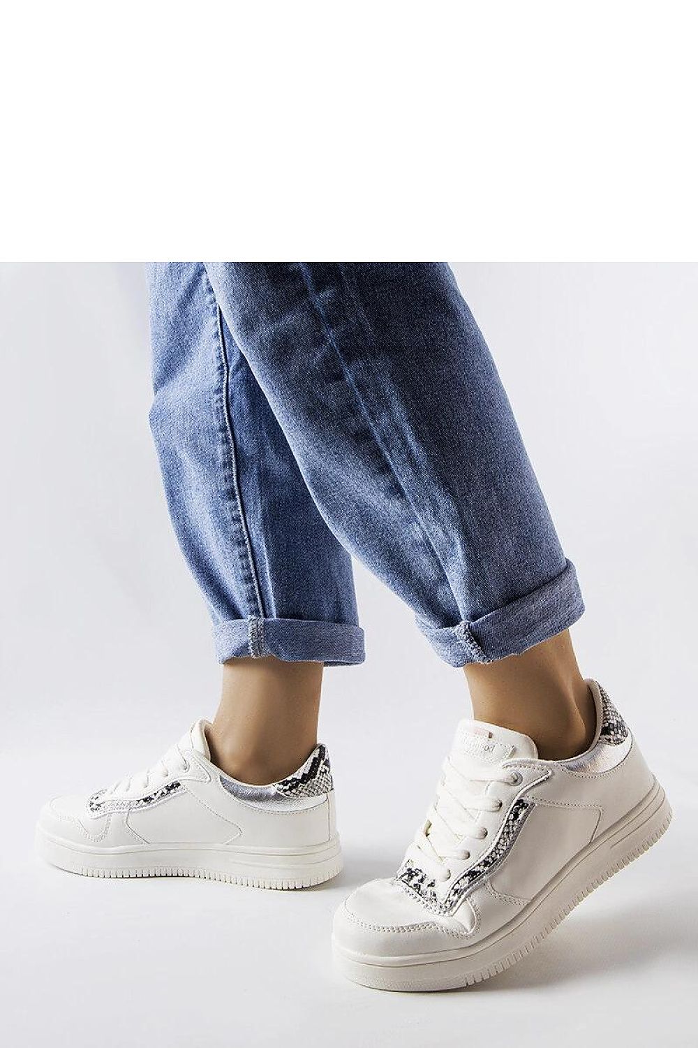 Elegant white eco leather sneakers Nelma by Solea, designed for comfort and style, ideal for EU 36-41 and US 5.5-10.5, featuring a lightweight white rubber sole and lace-up closure for a perfect fit.