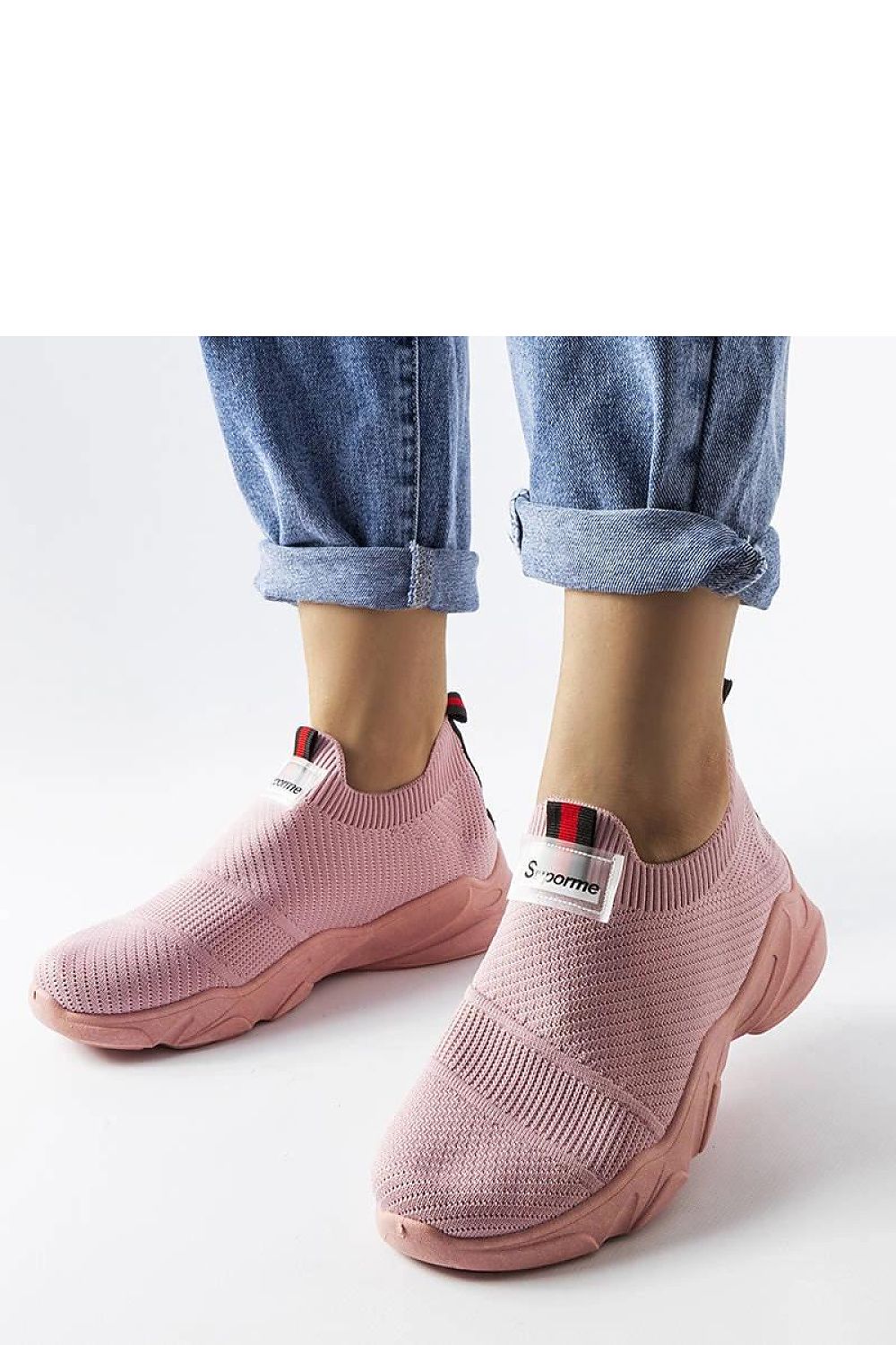 Elegant Solea Women's Pink Slip-On Sports Shoes, perfect for summer styling and comfort, showcasing high-quality fabric and pink rubber sole.