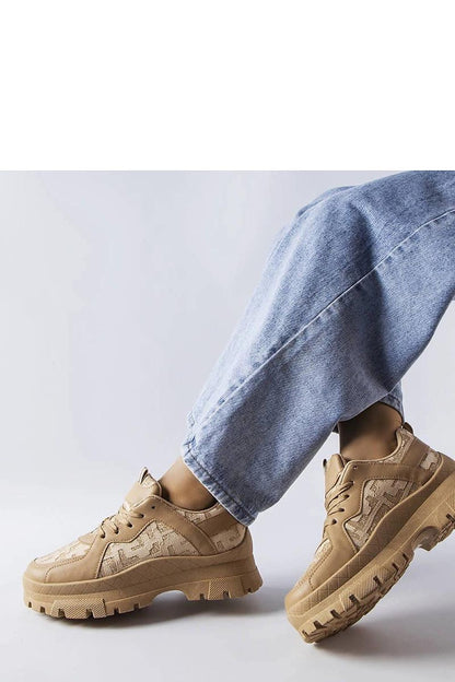 Stylish Brunswick dark beige sneakers crafted from eco-leather by Solea, emphasizing comfort and stability with a chic chunky profile.