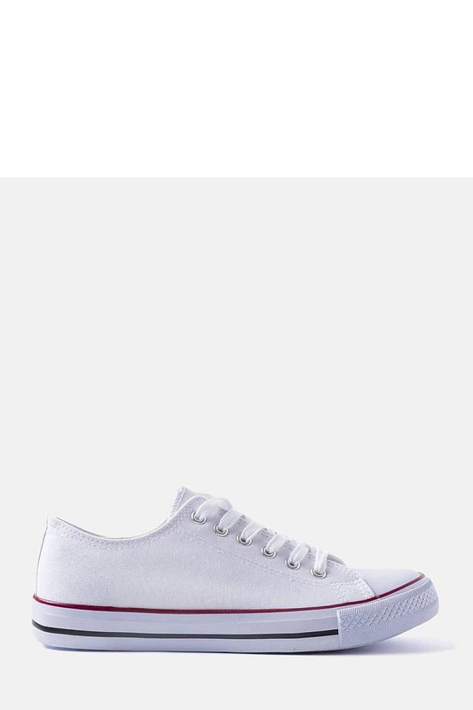 Elegant White Men's Classic Sneakers Mauer by Solea, featuring breathable fabric, perfect for summer styling, EU 41 | US 10.5.