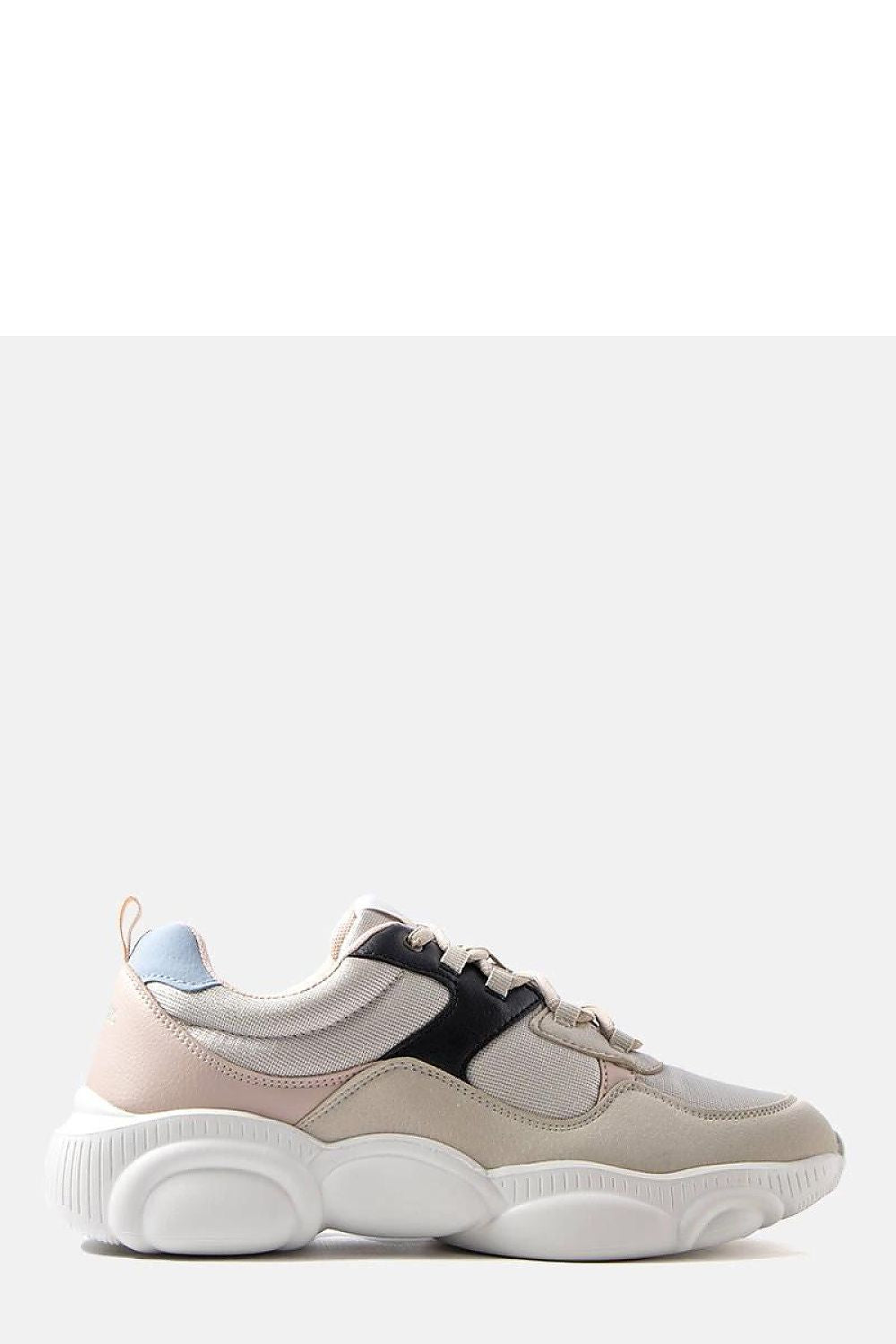 Lee Cooper luxury beige sneakers for women, stylish lace-up sports shoes designed for comfort and stability, perfect for spring outdoor activities, from Solea.