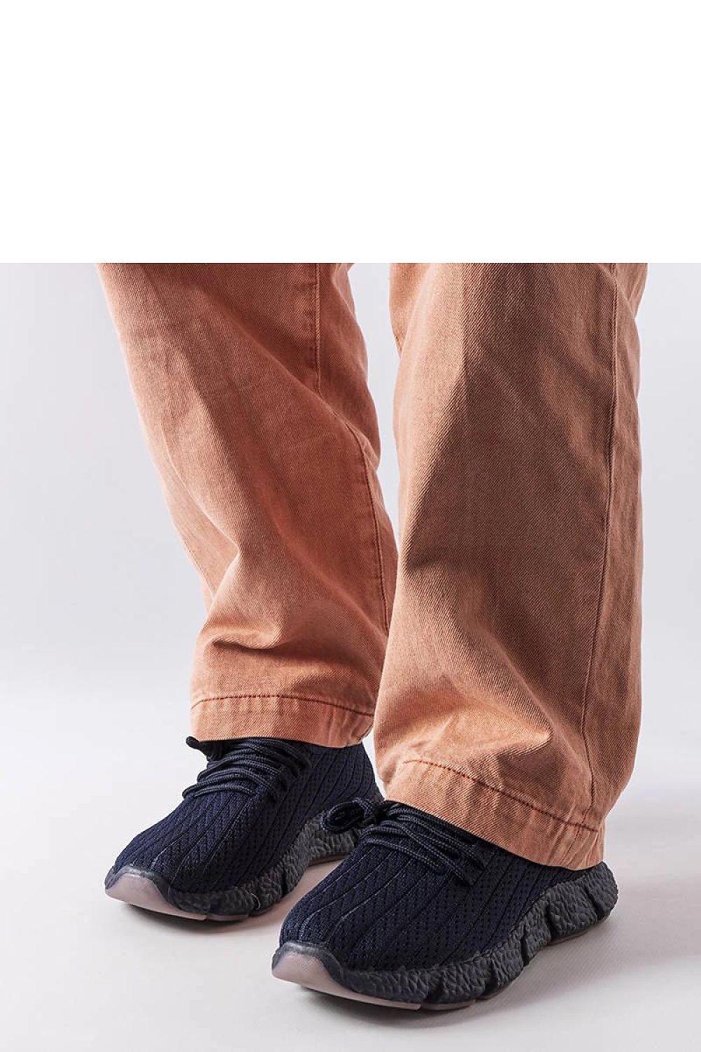 Elegant display of Solea's Élodie Navy Sporty Sneakers, highlighting the sophisticated round toe and low-cut design ideal for trendy summer outings.