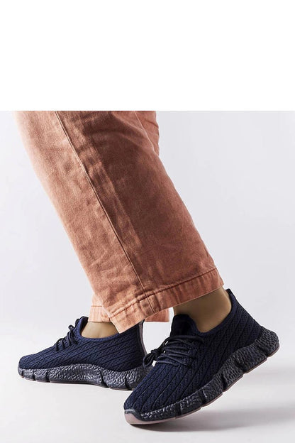 Élodie Navy Sporty Sneakers for Women by Solea, chic and comfortable footwear designed for summer outings, featuring a trendy design with a rubber sole for excellent grip.