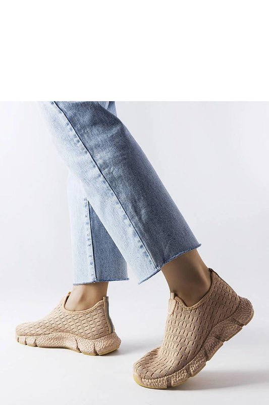 Solea Beige Slip-On Sports Sneakers showcasing their stylish fabric design, perfect for summer outdoor activities.