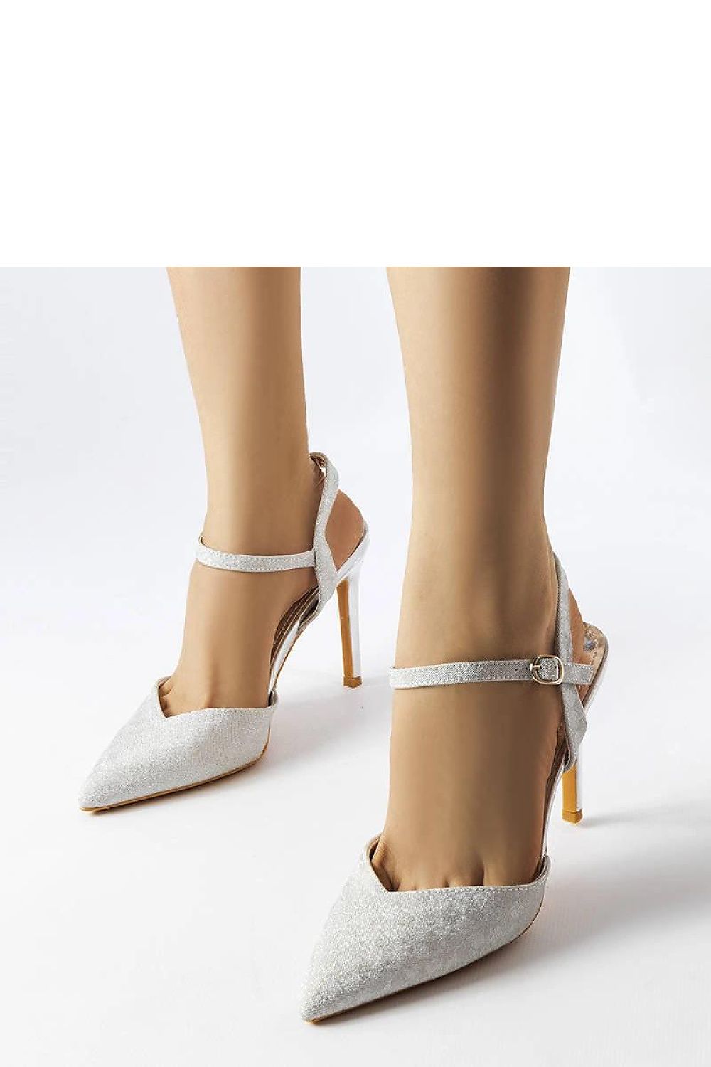 Close-up of Solea grey checkered stilettos highlighting premium materials and exquisite craftsmanship, ideal for formal events.