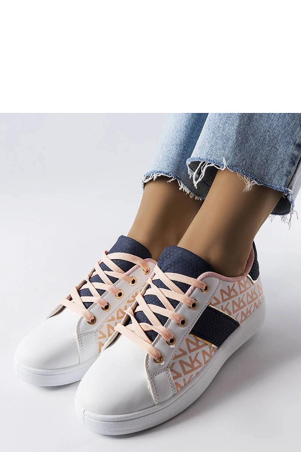 Solea white Kessla sneakers with trendy colourful accents, the perfect summer footwear choice for sophistication and comfort in EU sizes 36-41.