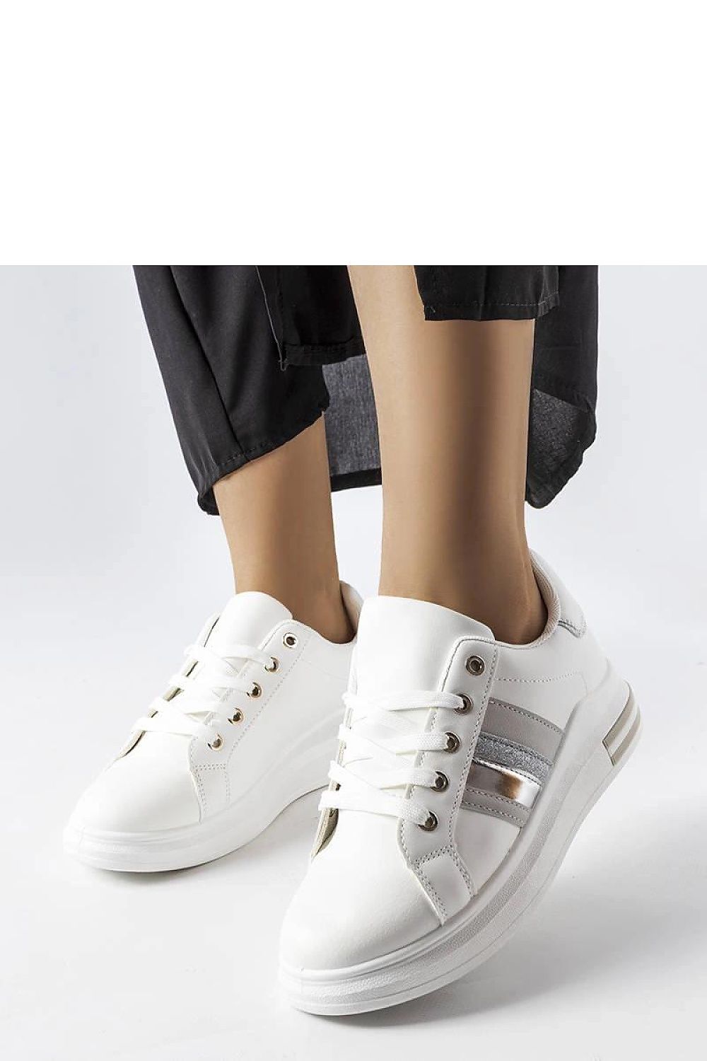 Close-up of Solea Rhinestone Platform Sneakers, showcasing shimmering rhinestones and elegant detailing ideal for summer outings.