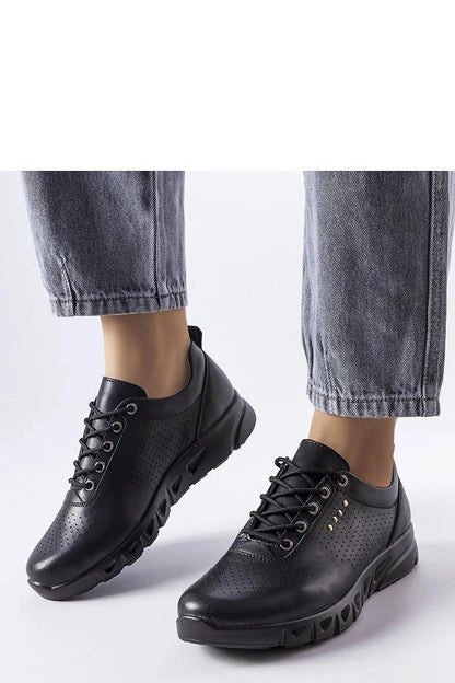 Luxury black leather Brodeur cut-out sneakers by Solea, showcasing elegant laced design perfect for summer styles.