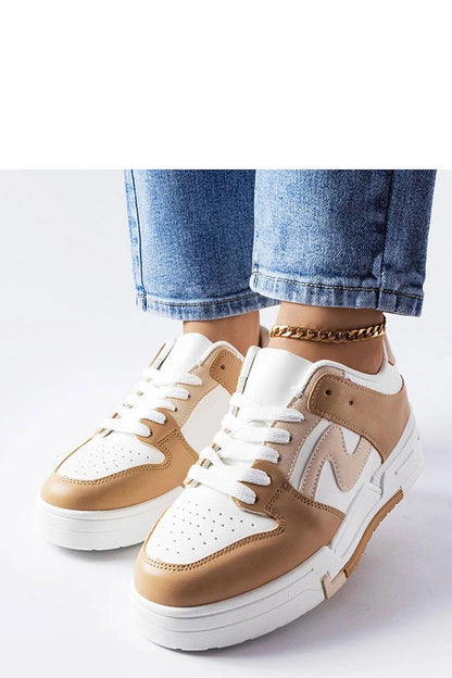 Solea trendy beige-blue platform sneakers, size EU 36-41, featuring a stylish lace-up design and comfortable white rubber sole.