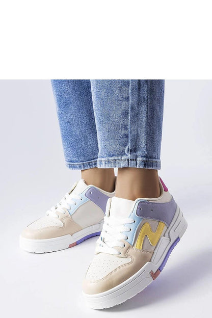 Sophisticated Solea platform sneakers in beige-blue colour, combining style and comfort for warm weather wear.