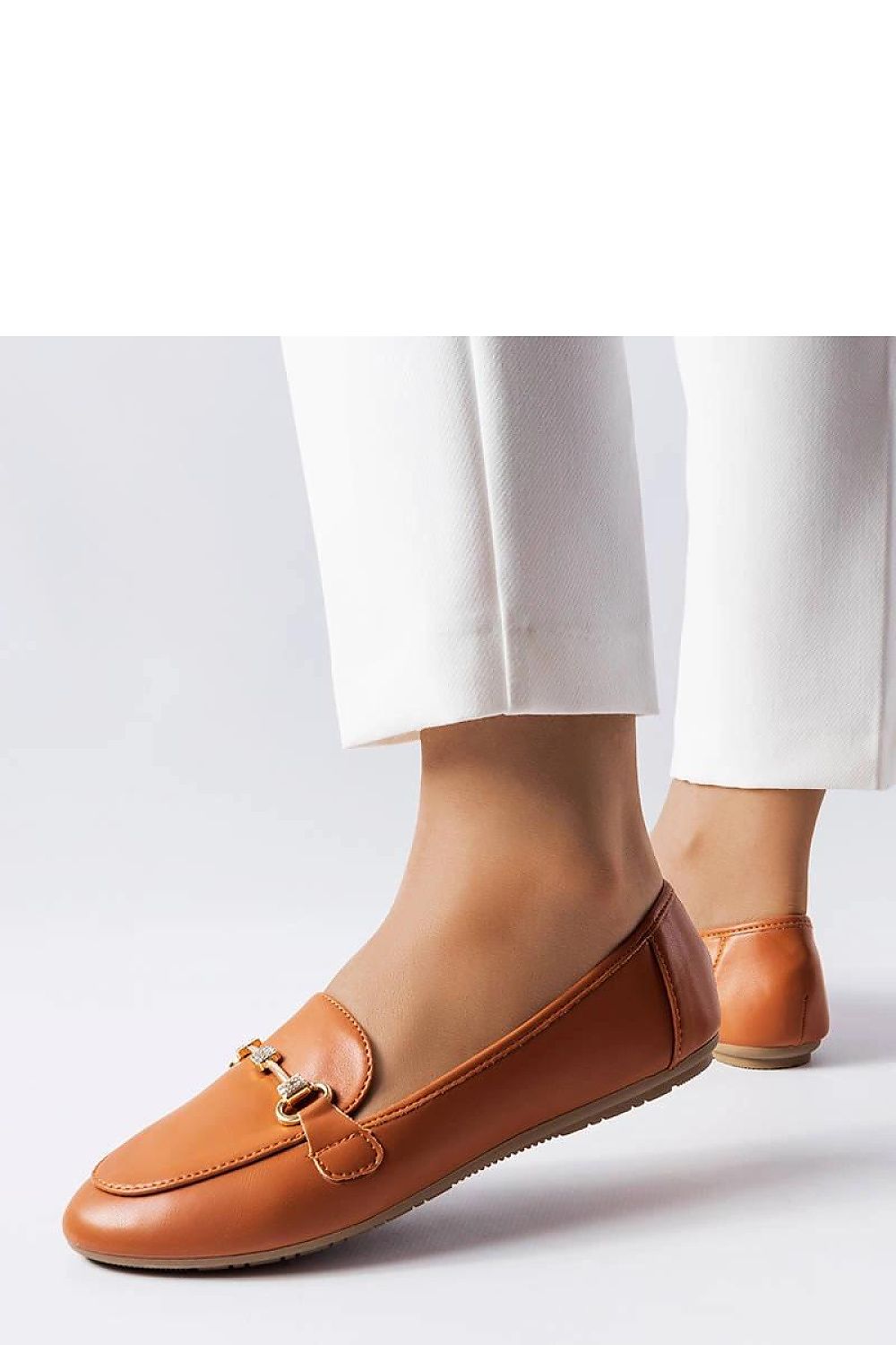 Close-up of Solea Luxury Brown Decorative Moccasins showcasing intricate zircon detailing and comfortable slip-on design for fashionable summer wear.