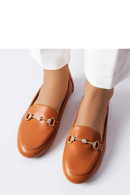 Elegant brown decorative moccasins by Solea made from soft eco leather, featuring sophisticated stitching and zircon accents for a luxurious touch.