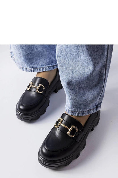 Elegant black Mason buckle shoes for women made of eco leather by Solea, featuring a minimalist design and a comfortable rubber sole, perfect for fashionable summer wear.